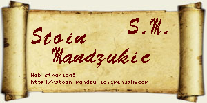 Stoin Mandžukić vizit kartica